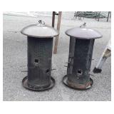 Two Bird Feeders, multi feed ports, wire mesh