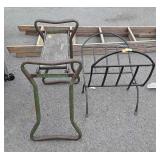 Two-pc Lot, gardeners knee kneeling Bench seat,