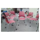 7-pc Office type Chairs group. Poly molded