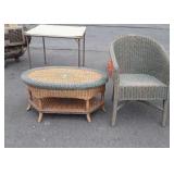 Two-pc Outdoor Furniture set. Mismatched but