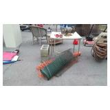 Misc. Items Lot. Card table, partial roll orange