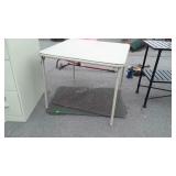 Card Table with 3 Outdoor Floor Mats.