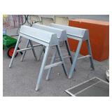 3-Galvanized Folding Saw Horses