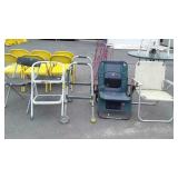 Miscellaneous Chair and Stool lot, lawn Folding,