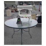 Outdoor Furniture lot, wicker side stand, 4ft