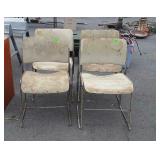 Set of 4 Metal Office Furniture chairs by 40/4