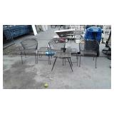 7pc Outdoor wrought iron Furniture set, 4 chairs,