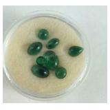 Lot of 8 Cabochon Emeralds 2.76 TCW
