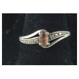 Sterling Silver Citrine Ring Size 7