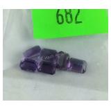 Lot of 6 Emerald Amethyst 6.48 TCW