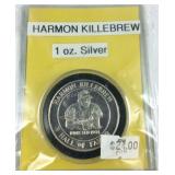 Harmon Killebrew 1 Troy  Ounce Silver Medallion
