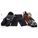 Box of hats, gloves, and compression shorts,