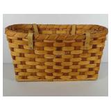 Handmade basket, artist signed and dated, 15.5" x