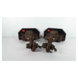 Two wall sconce elephant decor, 17" L, both have