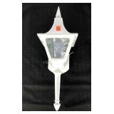 Cast metal exterior light with glass inserts, 1