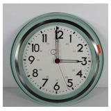 Light blue wall clock, 14"