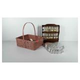 Kitchenwares, includes basket of cooking/serving