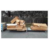 Skid lot of light fixtures: assorted sizes and