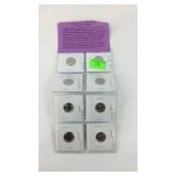 Eight brilliant uncirculated dimes