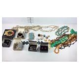 Costume jewelry, beaded necklaces 
, Avon pieces