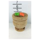 Wooden pestle bowl