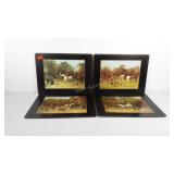 Four hunt themed place mats made in England