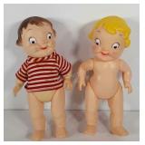 Two soft rubber dolls - Campbell Soup Kids