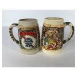 Pabst Blue Ribbon steins, two 1985 limited