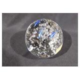 Art glass 4 1/2" tall glass ball paperweight