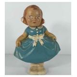 Composite bobble head doll, has crazing, see