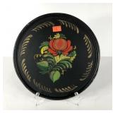 Tole painted metal tray, 13"