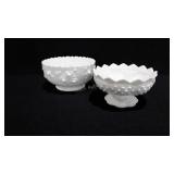 Fenton milk glass, includes hobnail candlestick