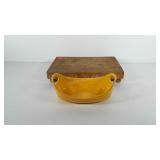 Wooden cutting board (17" x 11" x 3") and Rachel