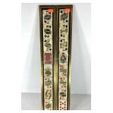 Framed playing cards, featuring European royalty,