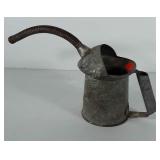 One quart galvanized metal oil can
