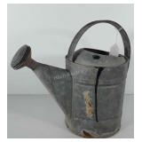 Galvanized watering can, condition as shown, 15"