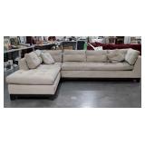 2-pc Sectional Sofa, tan color, chaise lounge
