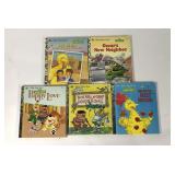 Five Golden Books, all Sesame Street titles