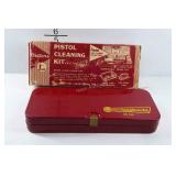 Outers pistol cleaning set and patches, used not