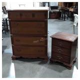 2-pc mismatched Bedroom Furniture lot, cherry 3