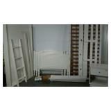 Bunk beds with trundle, guard rail, ladder and