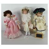 Three porcelain dolls by The Hamilton Collection,