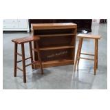 3pc Home Furnishings lot, 2 Counter stools all