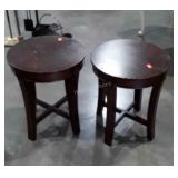 Pair of Drum top End Stands, 20x24" tall, finish