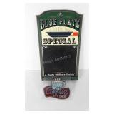 Menu board wall hanging 11x18 and coffee sticker