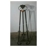 Tubular steel display easel with green mottled