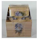 Desk organizer, includes matching picture frame,