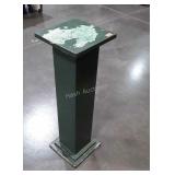 Plantstand, green painted all wooden made,