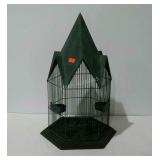 Decorative bird cage. 17" at widest, 27" high.