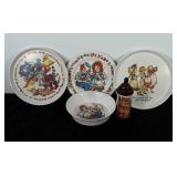 Oneida deluxe plates and bowl, and Hygeia glass